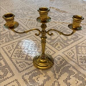 Vintage Brass Candelabra. 9”x8”
